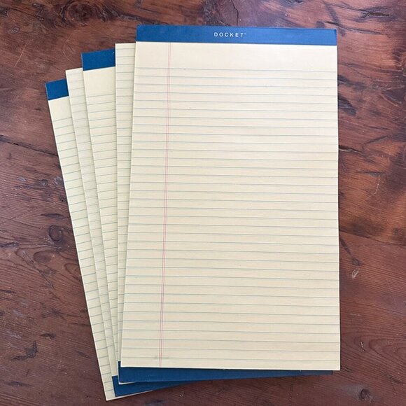 5 NEW Yellow Legal Pads 11" x 14" - Picture 2 of 2